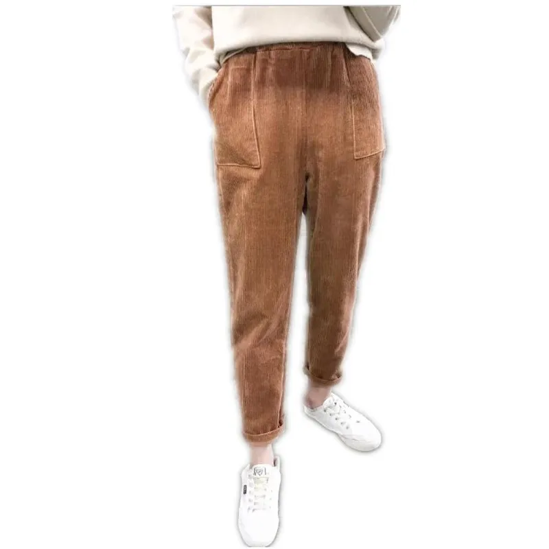 2018 Japan Style Autumn Winter Women Pants Female Corduroy Casual Full Length Pants Female Elastic High Waist Stright PantsQ938
2018 Japan Style Autumn Winter Women Pants Female Corduroy Casual Full Length Pants Female Elastic High Waist Stright PantsQ938