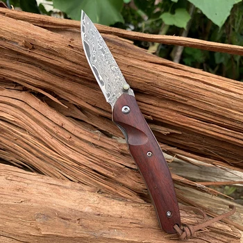 New SAMSEND natural particles red sandalwood Damascus Pocket Knife VG10 Multifuntion Tools Hiking Camping Folding Knife tool
New SAMSEND natural particles red sandalwood Damascus Pocket Knife VG10 Multifuntion Tools Hiking Camping Folding Knife tool