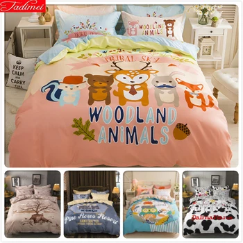 Woodland Animal Print Kids Single Bedding Set 3/4 pcs Bedlinens 1.5m 1.8m 2m Flat Sheet Bed Linens Double Queen King Duvet Cover
Woodland Animal Print Kids Single Bedding Set 3/4 pcs Bedlinens 1.5m 1.8m 2m Flat Sheet Bed Linens Double Queen King Duvet Cover