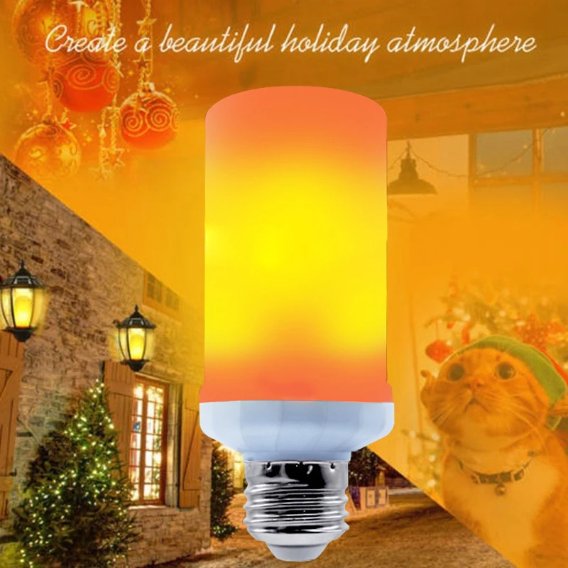 E27 LED Flame Effect Fire Light Bulb 78LED SMD2835 Flickering Emulation 1&4 Modes LED Flame Lamp 1300K~1400K AC85V~265V
E27 LED Flame Effect Fire Light Bulb 78LED SMD2835 Flickering Emulation 1&4 Modes LED Flame Lamp 1300K~1400K AC85V~265V