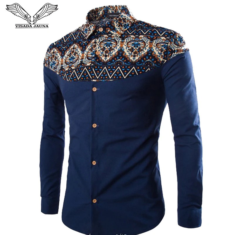 VISADA JAUNA Men's Shirt 2017 New Fashion Long Sleeve Floral Patchwork Slim Fit High Quality Turn-down Collar Shirts 5XL N525
VISADA JAUNA Men's Shirt 2017 New Fashion Long Sleeve Floral Patchwork Slim Fit High Quality Turn-down Collar Shirts 5XL N525