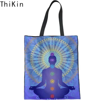 THIKIN Linen Shopping Women Tote Bags Fashion Chakra Floral Pattern Girls Eco Bags Casual Reusable Large Friendly Cloth Bag
THIKIN Linen Shopping Women Tote Bags Fashion Chakra Floral Pattern Girls Eco Bags Casual Reusable Large Friendly Cloth Bag