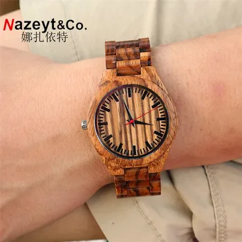 HOTIME Fashion All Zebra Wood Men's Quartz Watch Analog Japan Movement 2035 Casual Wooden Band Wood Watches with red hands
HOTIME Fashion All Zebra Wood Men's Quartz Watch Analog Japan Movement 2035 Casual Wooden Band Wood Watches with red hands
