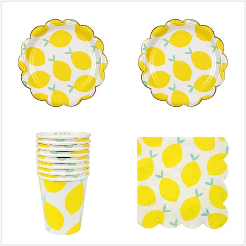 Hot! Gold Stripes Tableware Set of Plate Cup Napkin Lemon Yellow Tableware Set For Wedding Birthday Baby Shower Kid Party Decor
Hot! Gold Stripes Tableware Set of Plate Cup Napkin Lemon Yellow Tableware Set For Wedding Birthday Baby Shower Kid Party Decor