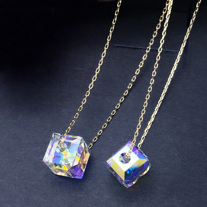 BAFFIN Original Crystals From Swarovski Cube Pendant Necklaces Gold Color Chain Beads Collares For Women Simple Fashion Joyas
BAFFIN Original Crystals From Swarovski Cube Pendant Necklaces Gold Color Chain Beads Collares For Women Simple Fashion Joyas