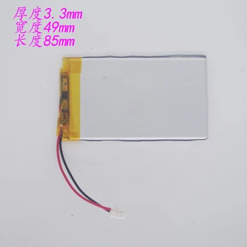 3.7 V Polymer lithium battery ultra-thin 334985 notebook tablet MP4 MP5 rechargeable large capacity
3.7 V Polymer lithium battery ultra-thin 334985 notebook tablet MP4 MP5 rechargeable large capacity