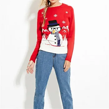 Fashion Women Long Sleeve Knitted Sweater Christmas Elk Pattern Jumper Sweaters Autumn Winter Warm Pullover Xmas Sweater Tops
Fashion Women Long Sleeve Knitted Sweater Christmas Elk Pattern Jumper Sweaters Autumn Winter Warm Pullover Xmas Sweater Tops