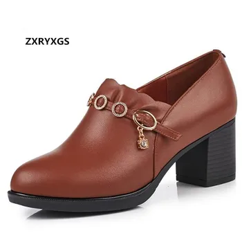 New First Layer of Cowhide Leather Shoes Woman Shoes High Heels 2019 Autumn Large Size Wild Fashion Shoes Women High Heel Shoes
New First Layer of Cowhide Leather Shoes Woman Shoes High Heels 2019 Autumn Large Size Wild Fashion Shoes Women High Heel Shoes