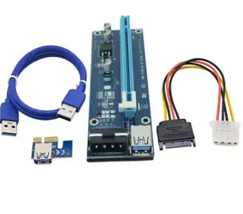 Top Quality PCI Express Cable PCI-E 1X to 16X Riser Card Extender SATA 15 Pin to 4 Pin IDE Power Supply for bitcoin Mining
Top Quality PCI Express Cable PCI-E 1X to 16X Riser Card Extender SATA 15 Pin to 4 Pin IDE Power Supply for bitcoin Mining