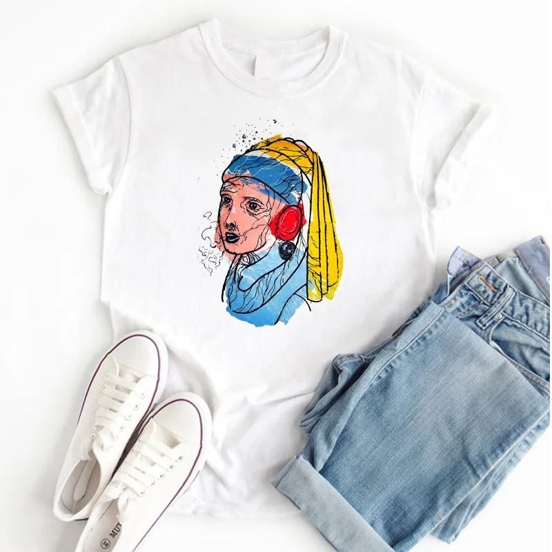 Aesthetic Girl Art Printed Korean Style Female Tops & Tees Tumblr Spoof Kawaii Plus Size White Cotton Tshirts Women Clothes 2019
Aesthetic Girl Art Printed Korean Style Female Tops & Tees Tumblr Spoof Kawaii Plus Size White Cotton Tshirts Women Clothes 2019
