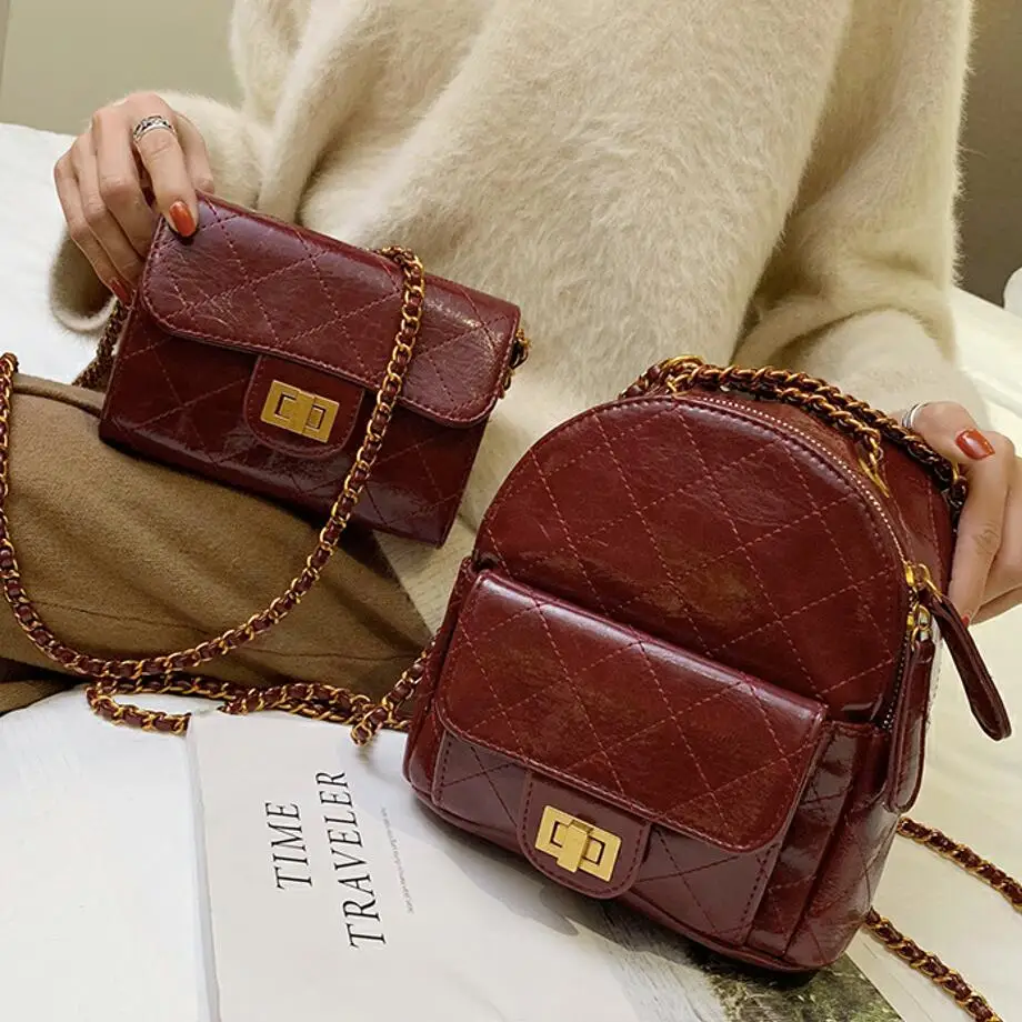 Retro College wind Mini Backpack 2019 Fashion New Quality PU Leather Women Designers Brand Backpack Chain Shoulder bag Rucksack
Retro College wind Mini Backpack 2019 Fashion New Quality PU Leather Women Designers Brand Backpack Chain Shoulder bag Rucksack