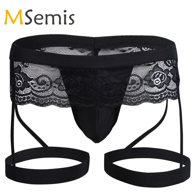 MSemis Mens Sissy Lingerie Lace Sissy Pouch Panties Jockstrap Gay Exotic Bikini G-string Thong Underwear with Leg Garters Band
MSemis Mens Sissy Lingerie Lace Sissy Pouch Panties Jockstrap Gay Exotic Bikini G-string Thong Underwear with Leg Garters Band