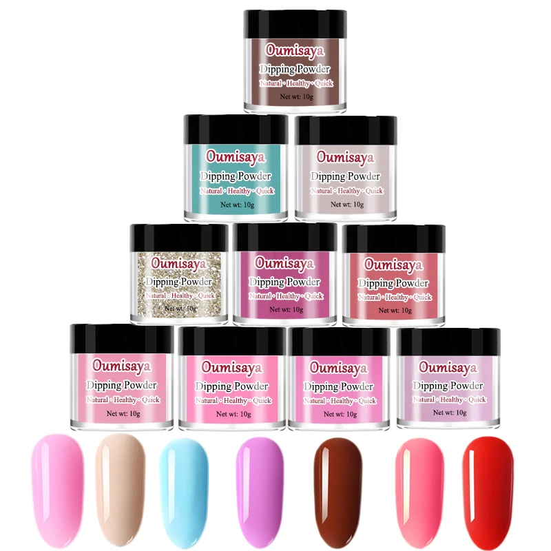 10g/pcs Oumisaya Dipping Powder Nail System with Clear Powder Base for Nude Color/Gelous Color/Glitter Nails
10g/pcs Oumisaya Dipping Powder Nail System with Clear Powder Base for Nude Color/Gelous Color/Glitter Nails
