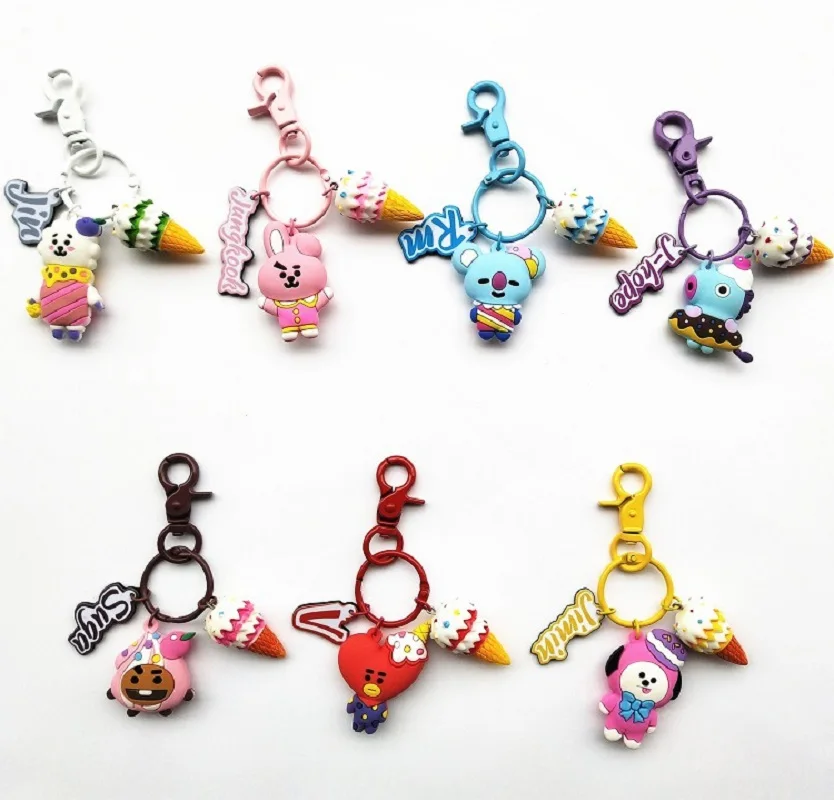 kpop bangtan boys Keychain MANG TATA RJ KOYA SHOOKY CHIMMY COOKY + Ice Cream PVC Pendant Keychain Keyring Ornament Collection
kpop bangtan boys Keychain MANG TATA RJ KOYA SHOOKY CHIMMY COOKY + Ice Cream PVC Pendant Keychain Keyring Ornament Collection