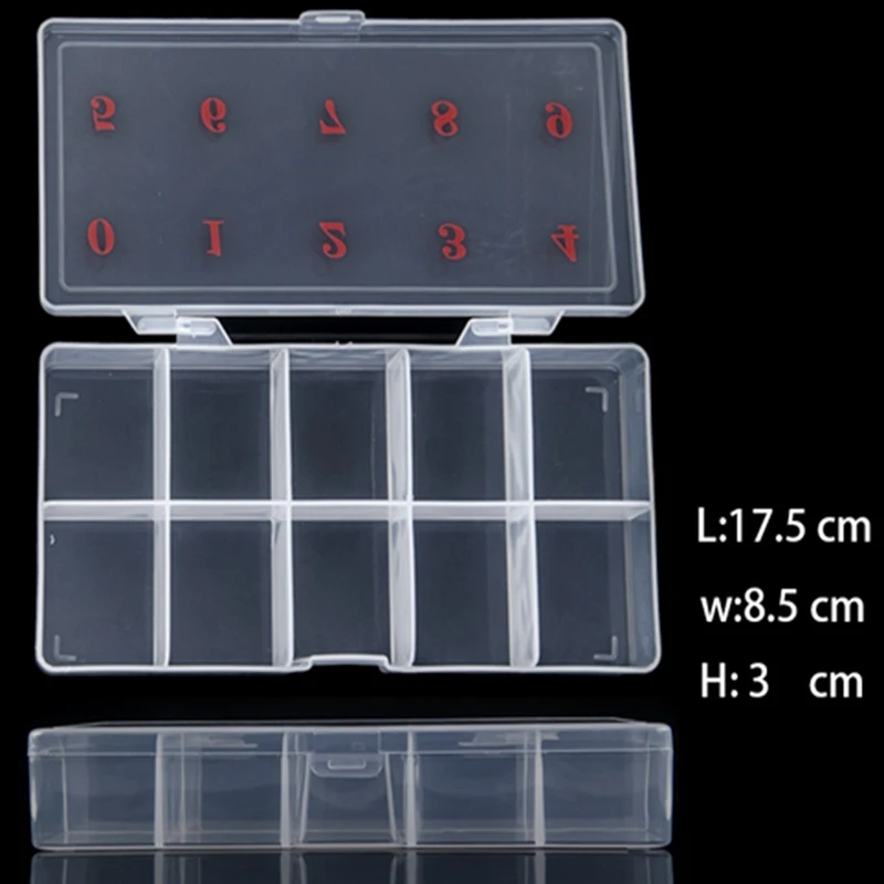 10 Slots Nail Storage Case Clear Plastic Empty Nail Art Tips Rhinestone Beads Storage Box Nail Art Tool
10 Slots Nail Storage Case Clear Plastic Empty Nail Art Tips Rhinestone Beads Storage Box Nail Art Tool