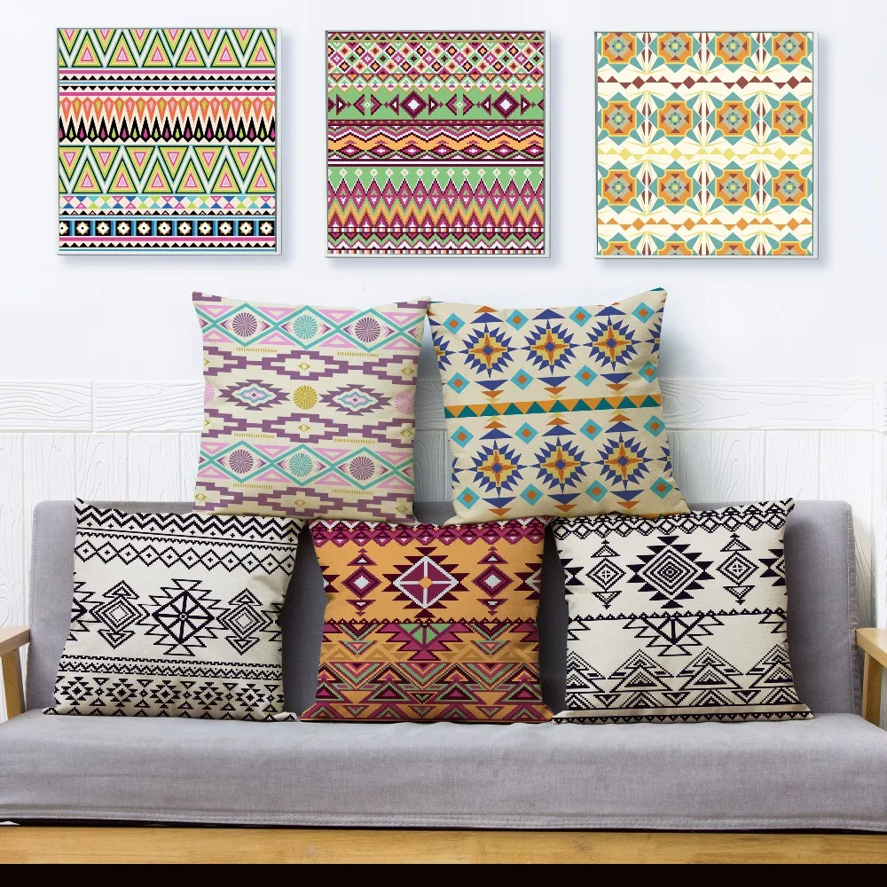 Mexico Aztec Geometry Print Pillow Cover 45*45cm Cushion Cover Cotton Linen Throw Pillows Cases Sofa Home Decor Cushion Covers
Mexico Aztec Geometry Print Pillow Cover 45*45cm Cushion Cover Cotton Linen Throw Pillows Cases Sofa Home Decor Cushion Covers