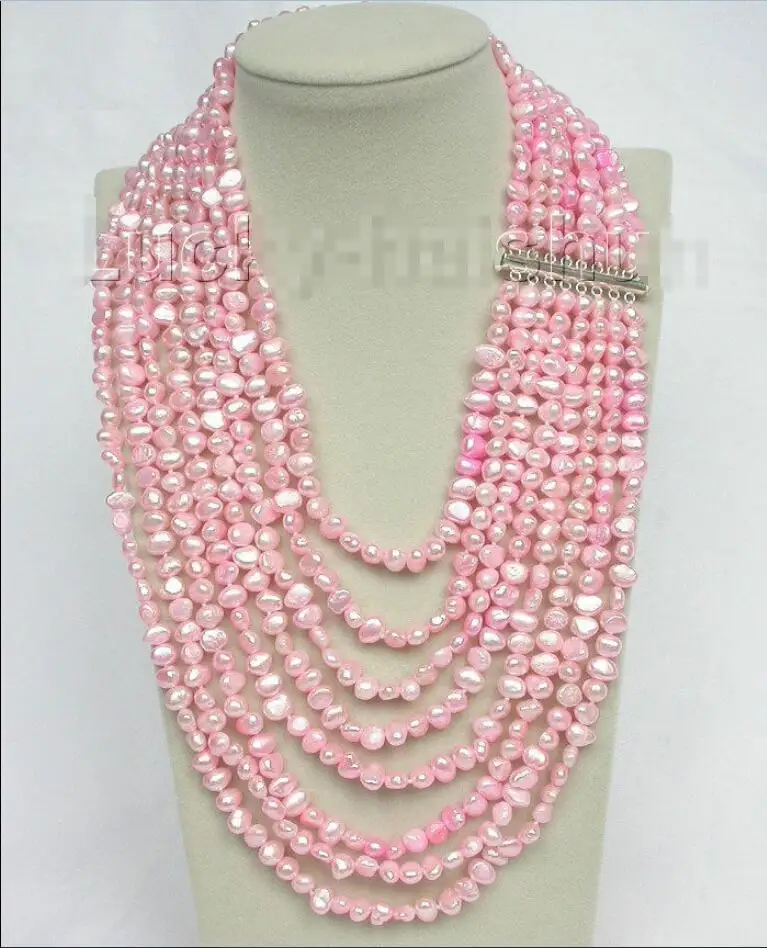 Hot sale new Style >>>>>17"-24" 8row baroque light pink pearls necklace 925 silver clasp j8754
Hot sale new Style >>>>>17"-24" 8row baroque light pink pearls necklace 925 silver clasp j8754