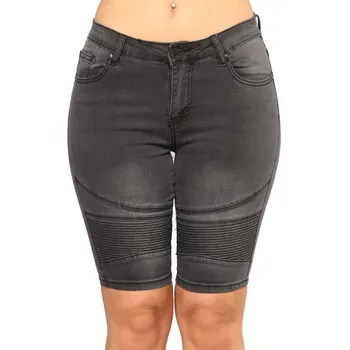 Summer Moto Biker Grey Jeans Shorts Womens High Waist Skinny Short Denim Bodycon Pleated Stretchy Knee Denim Length Short Pencil
Summer Moto Biker Grey Jeans Shorts Womens High Waist Skinny Short Denim Bodycon Pleated Stretchy Knee Denim Length Short Pencil