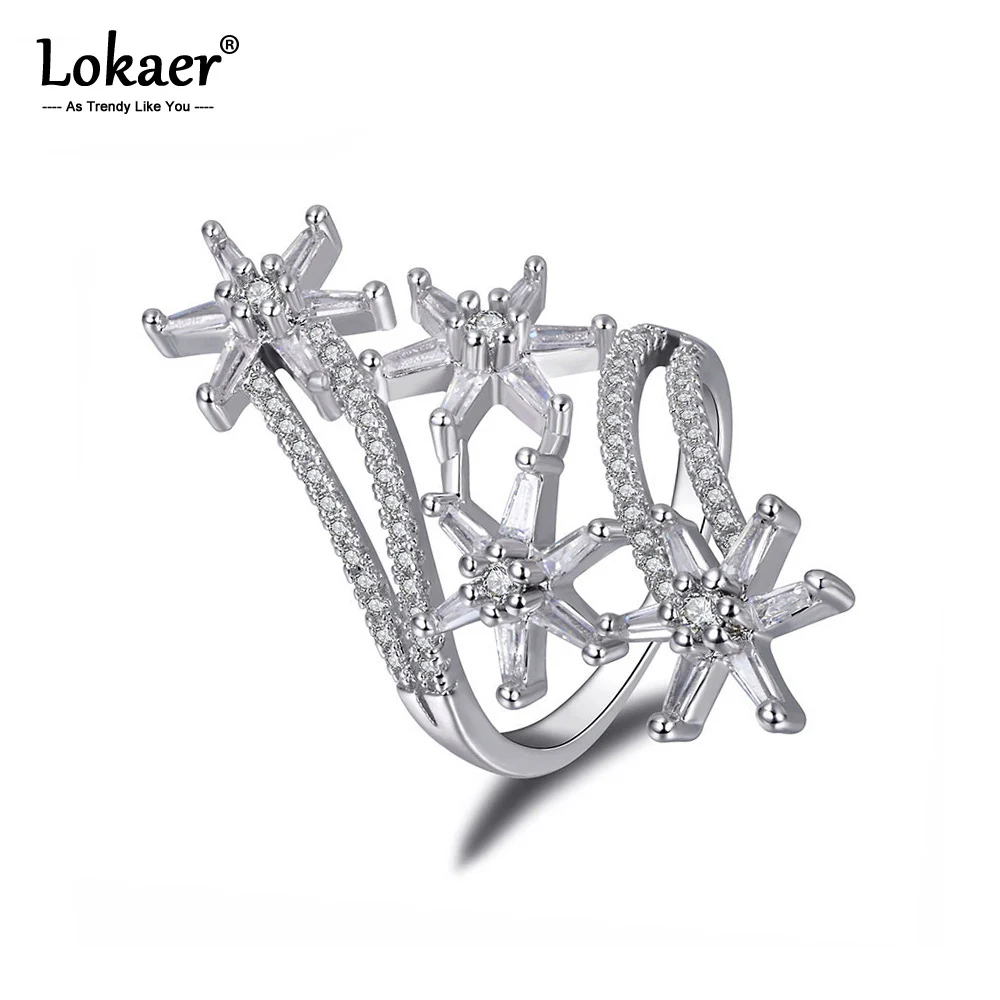 Lokaer Luxury Sparkling Delicate Flower Finger Ring Silver Color AAA CZ Crystal Wedding Ring Jewelry For Valentine's Day LR17178
Lokaer Luxury Sparkling Delicate Flower Finger Ring Silver Color AAA CZ Crystal Wedding Ring Jewelry For Valentine's Day LR17178