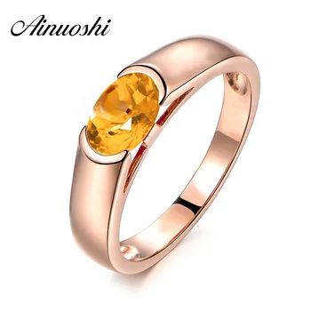 AINUOSHI Natural Citrine Ring Pure 925 Sterling Silver Rose Gold Color Ring 1.25ct Oval Cut Gems Engagement Jewelry Women Ring
AINUOSHI Natural Citrine Ring Pure 925 Sterling Silver Rose Gold Color Ring 1.25ct Oval Cut Gems Engagement Jewelry Women Ring