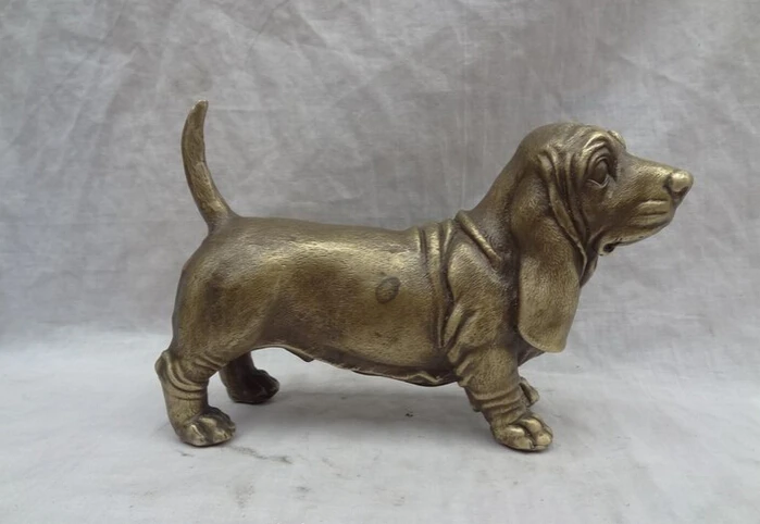 USPS to USA S1394 10" Folk Chinese Bronze Carved Animals Wealth Dog Basset Hound Statue Sculpture B0401
USPS to USA S1394 10" Folk Chinese Bronze Carved Animals Wealth Dog Basset Hound Statue Sculpture B0401