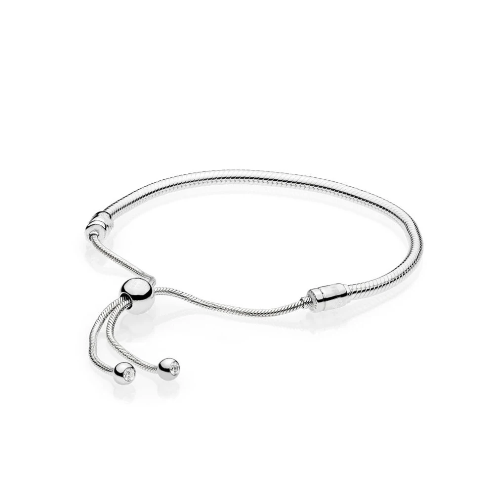 2018 New Real 100% 925 Silver Moments Silver Sliding Adjustable bracelet Fit Original panqiou Charm Bracelet Bead DIY Jewelry
2018 New Real 100% 925 Silver Moments Silver Sliding Adjustable bracelet Fit Original panqiou Charm Bracelet Bead DIY Jewelry
