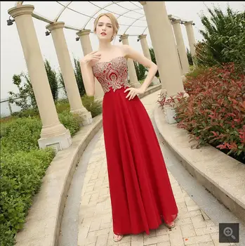 Robe De Soiree 2016 Red Lace Appliques evening dress sexy beading crystals chiffon formal evening gowns best selling
Robe De Soiree 2016 Red Lace Appliques evening dress sexy beading crystals chiffon formal evening gowns best selling