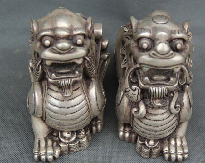 69@g++6" Chinese FengShui Silver PiXiu Unicorn Beast Wealth Evil Spirits Statue Pair
69@g++6" Chinese FengShui Silver PiXiu Unicorn Beast Wealth Evil Spirits Statue Pair