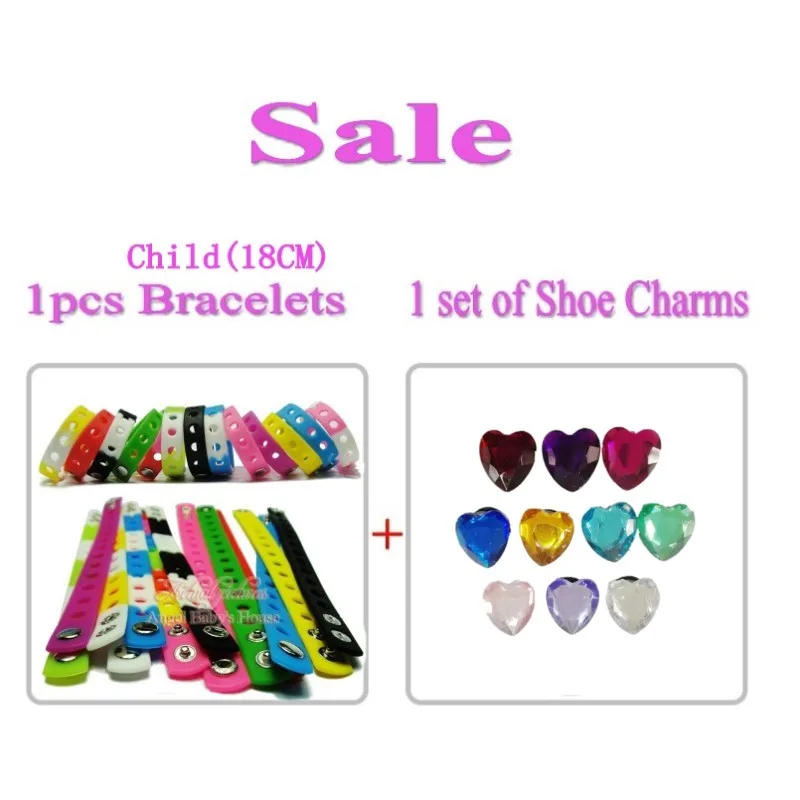 1PCS Wristbands+1 set Crystal Shoe Charms 18CM 17 Colors Soft Adults Silicone Bracelets for Croc Shoe Charms Gift Party Favors
1PCS Wristbands+1 set Crystal Shoe Charms 18CM 17 Colors Soft Adults Silicone Bracelets for Croc Shoe Charms Gift Party Favors