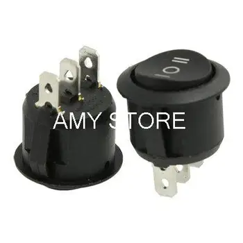 10 Pcs/Lot x ON/OFF/ON 3 Position 3 Pins Terminals SPDT Round Black Boat Rocker Switch Push Button 6A/250V 10A/125V AC
10 Pcs/Lot x ON/OFF/ON 3 Position 3 Pins Terminals SPDT Round Black Boat Rocker Switch Push Button 6A/250V 10A/125V AC