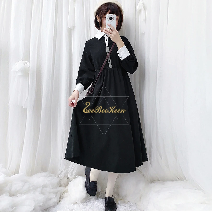 Cute Girls Lolita Maid Long Dress Cosplay Costume Halloween Cosplay christmas Holiday Party Dress Black Lolita Dress Uniform
Cute Girls Lolita Maid Long Dress Cosplay Costume Halloween Cosplay christmas Holiday Party Dress Black Lolita Dress Uniform