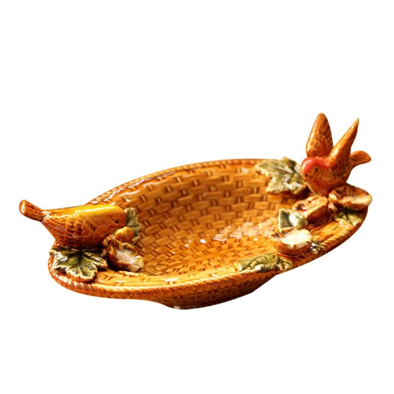 Creative Retro Ceramic Woven Double Bird Dish Ornaments Sundries Storage Ashtray Figurines Crafts Home Decor Accessories Gifts
Creative Retro Ceramic Woven Double Bird Dish Ornaments Sundries Storage Ashtray Figurines Crafts Home Decor Accessories Gifts