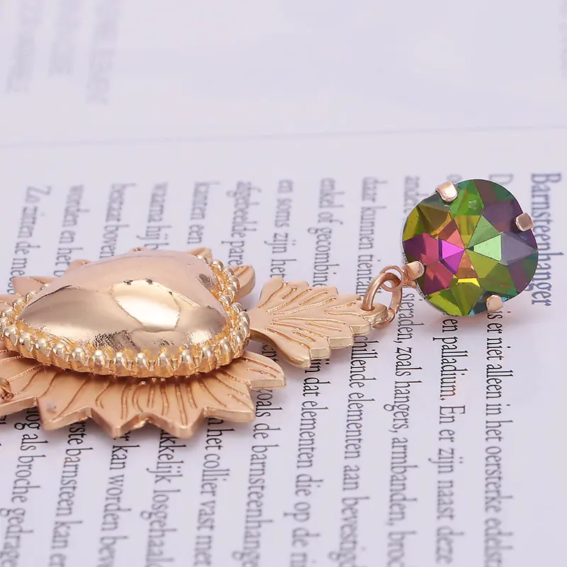 Zinc Alloy mat pendients drop earrings for woman boho (20)