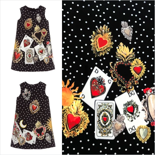 0.8meter The Playing Cards Sacred Heart Little Stretch Black Polyester Fabric for Girl Autumn A-Line Tank Dress Sewing-AF613
0.8meter The Playing Cards Sacred Heart Little Stretch Black Polyester Fabric for Girl Autumn A-Line Tank Dress Sewing-AF613