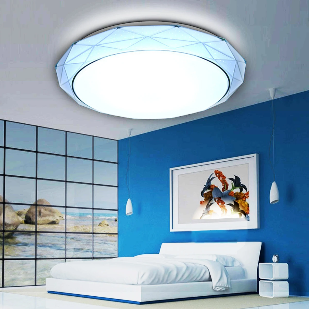 

40cm Modern Decor Led Ceiling Lights Multicolor 24W Dimmable Ceiling LED Lamp Remote for Living Room Bedroom Kitchen Down Light