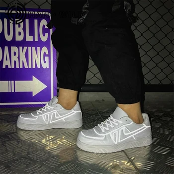 New Casual Shoes Men Breathable Autumn Spring Leather Shoes Male Classic White Sneakers Reflective Jogging Shoes Unisex Trainers 
New Casual Shoes Men Breathable Autumn Spring Leather Shoes Male Classic White Sneakers Reflective Jogging Shoes Unisex Trainers