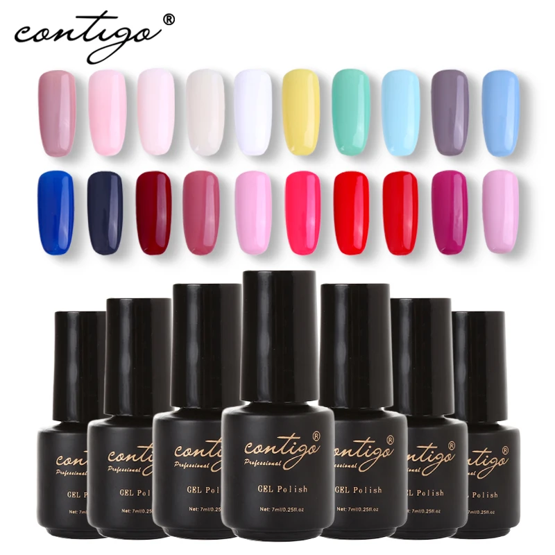 CONTIGO New Gellack Color Gel Vernis Semi Permanant uv led Nail Art Gel Nail Polish Base Coat No Wipe Top Coat Varnish Hybrid
CONTIGO New Gellack Color Gel Vernis Semi Permanant uv led Nail Art Gel Nail Polish Base Coat No Wipe Top Coat Varnish Hybrid