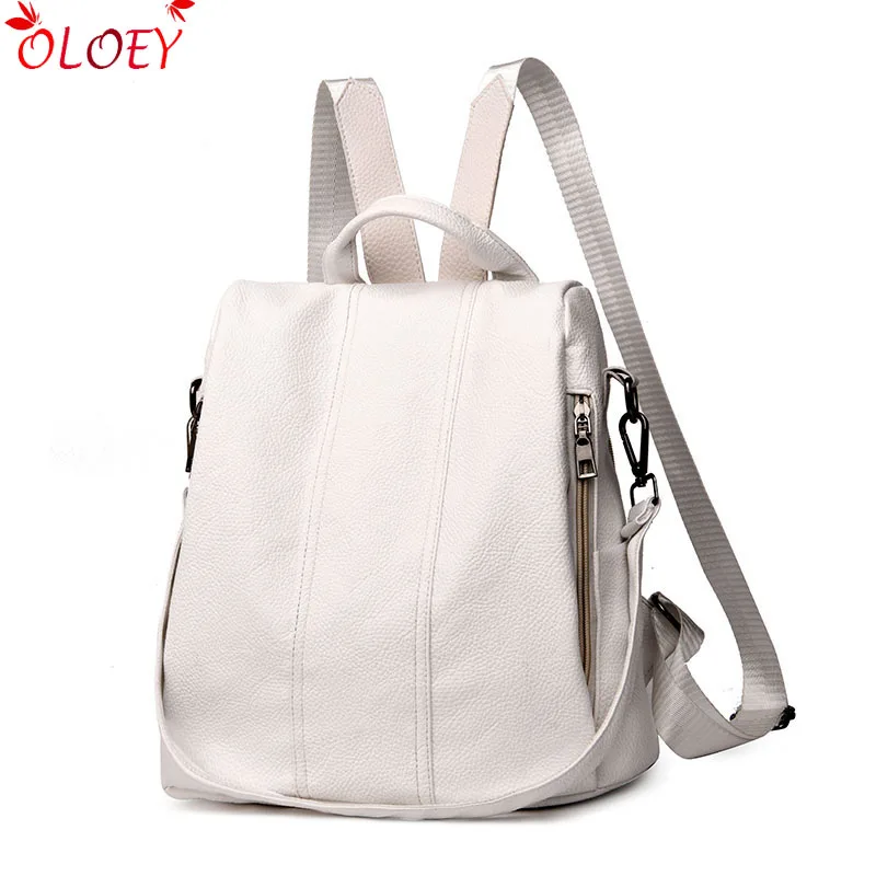 2019 fashion quality luxury women's backpack youth leather backpack retro girl bag white backpack large capacity travel backpack
2019 fashion quality luxury women's backpack youth leather backpack retro girl bag white backpack large capacity travel backpack