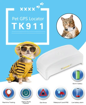 Mini TKSTAR TK911 Pet GPS tracker Wifi/GPS/GSM cat dog tracking locator waterproof charging free web server APP with Google Map
Mini TKSTAR TK911 Pet GPS tracker Wifi/GPS/GSM cat dog tracking locator waterproof charging free web server APP with Google Map