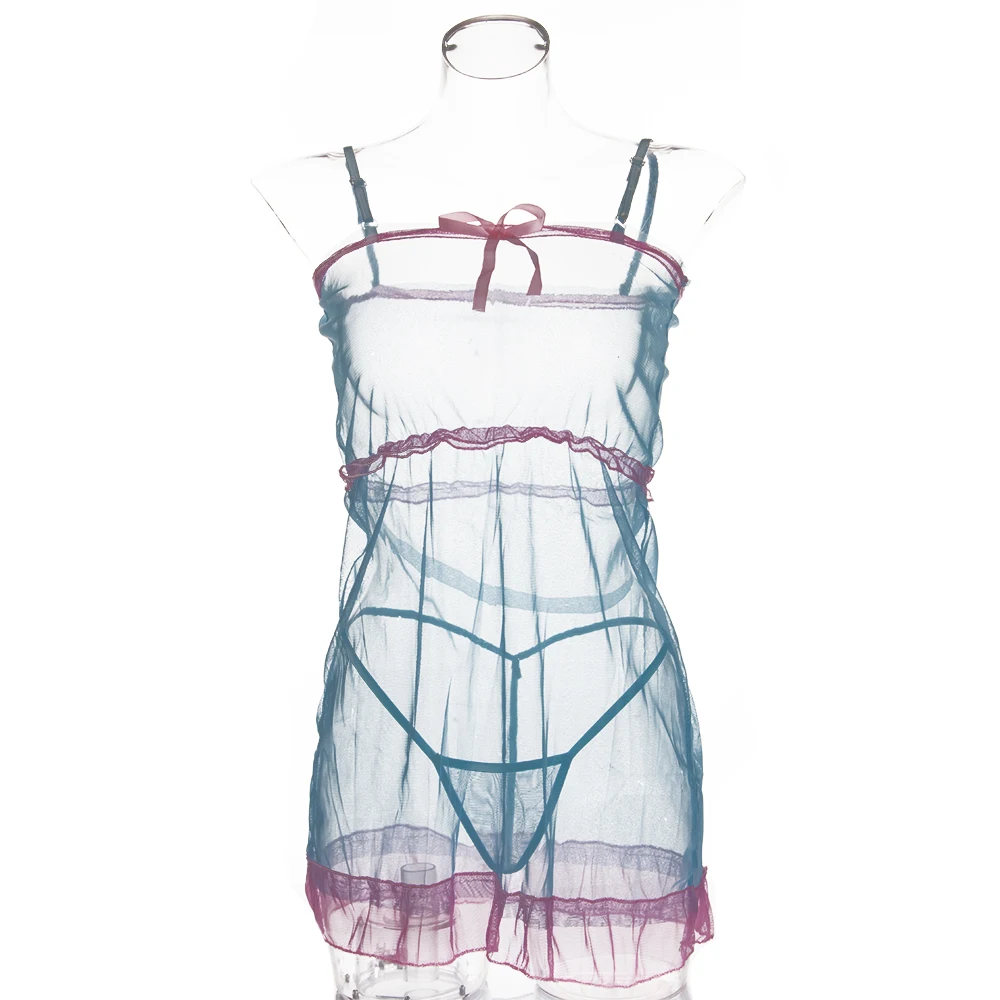 Exotic Sexy Fashion Women Ultra-thin Perspective Bowknot Lace Splicing Nightwear Soft One Size Backless Spandex Sleepwear
Exotic Sexy Fashion Women Ultra-thin Perspective Bowknot Lace Splicing Nightwear Soft One Size Backless Spandex Sleepwear