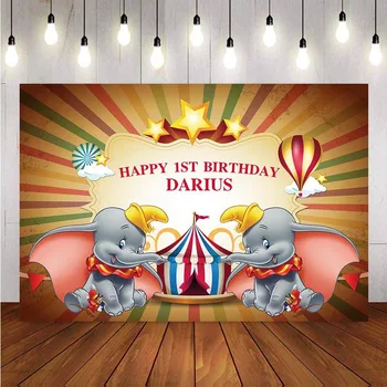 Photography Backdrops Custom Dumbo Elephant Circus Tent Happy Birthday Baby Child Photo Studio Backdrop Photocall
Photography Backdrops Custom Dumbo Elephant Circus Tent Happy Birthday Baby Child Photo Studio Backdrop Photocall