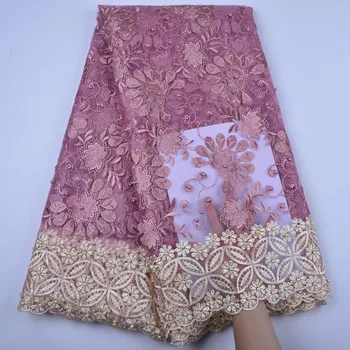 Nigerian Net Lace Fabrics Tulle Beaded African Lace Fabric Embroidered French Lace Fabric For Wedding Dress A1338
Nigerian Net Lace Fabrics Tulle Beaded African Lace Fabric Embroidered French Lace Fabric For Wedding Dress A1338