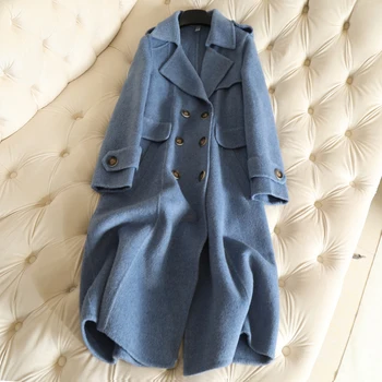 2019 New Autumn Cashmere Alpaca Coat Women's Long Alba Wool Coat Women Winter Jacket V-neck Slim Fashion Double Breasted Coat
2019 New Autumn Cashmere Alpaca Coat Women's Long Alba Wool Coat Women Winter Jacket V-neck Slim Fashion Double Breasted Coat