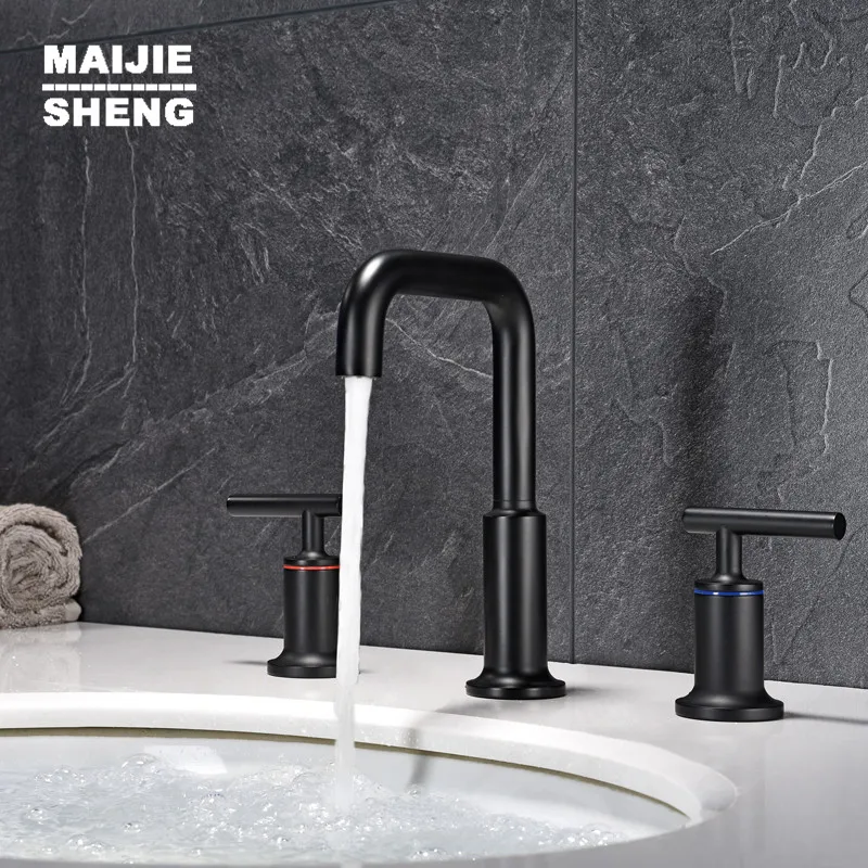 Tap double handle Basin Mixer Hot And Cold Water Wash Faucet Bathroom bathroom faucet deck mounted mixer faucet
Tap double handle Basin Mixer Hot And Cold Water Wash Faucet Bathroom bathroom faucet deck mounted mixer faucet