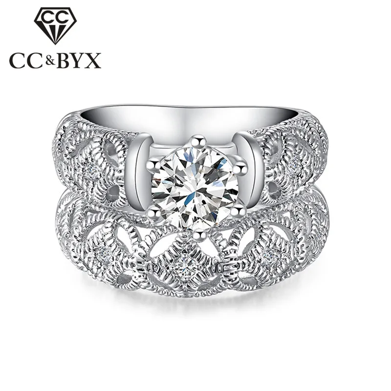 Rings For Women 925 Silver Fashion Jewelry Ring Sets Cubic Zirconi Vintage Bridal Wedding Engagement Bijoux Accessories CC150
Rings For Women 925 Silver Fashion Jewelry Ring Sets Cubic Zirconi Vintage Bridal Wedding Engagement Bijoux Accessories CC150