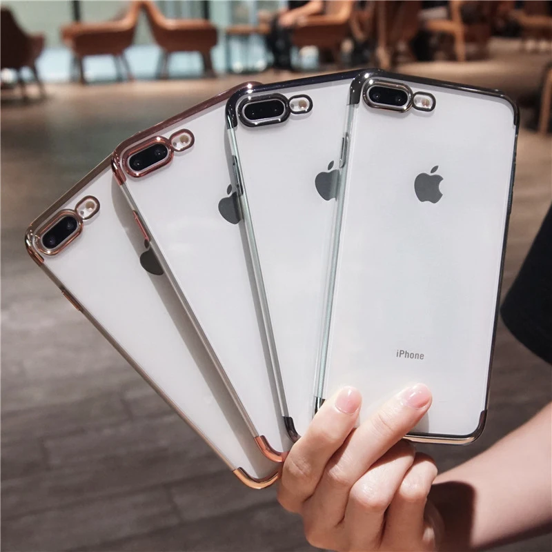 Plating Clear Silicone Case for iPhone 11 Pro XS Max XR case Transparent Soft TPU cover for iPhone 6S 7 8 Plus Mobile Phone Bag
Plating Clear Silicone Case for iPhone 11 Pro XS Max XR case Transparent Soft TPU cover for iPhone 6S 7 8 Plus Mobile Phone Bag