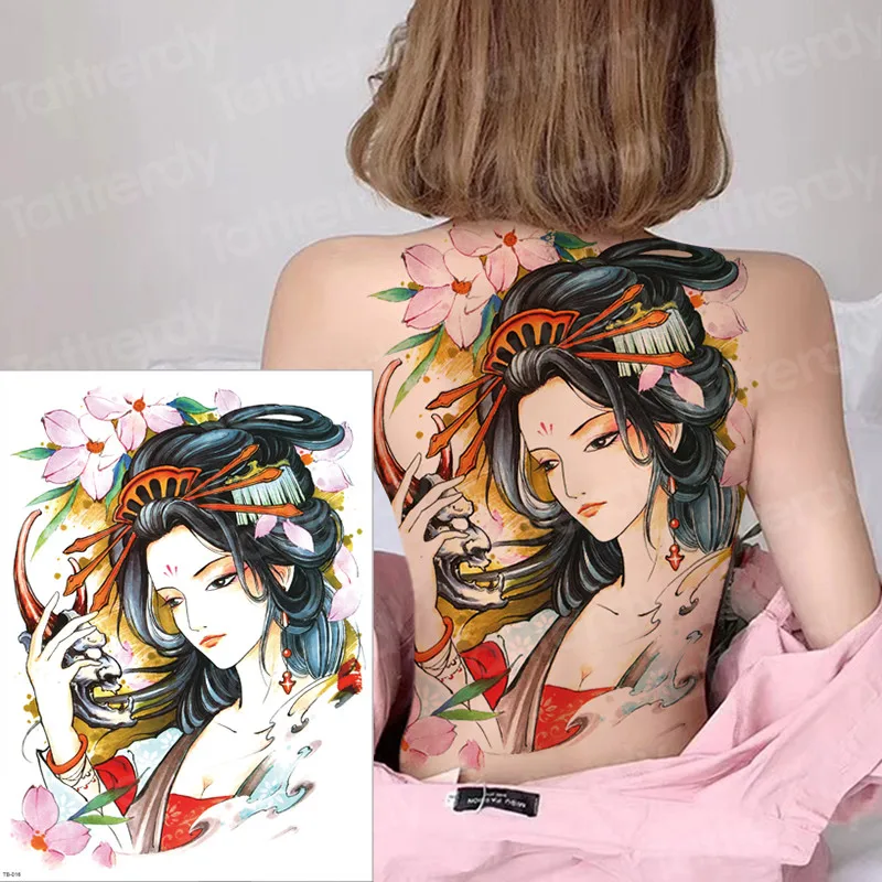 temporary tattoo women large tattoo geisha chinese tattoos big body art back tatoo fake water color tattoo removable waterproof
temporary tattoo women large tattoo geisha chinese tattoos big body art back tatoo fake water color tattoo removable waterproof