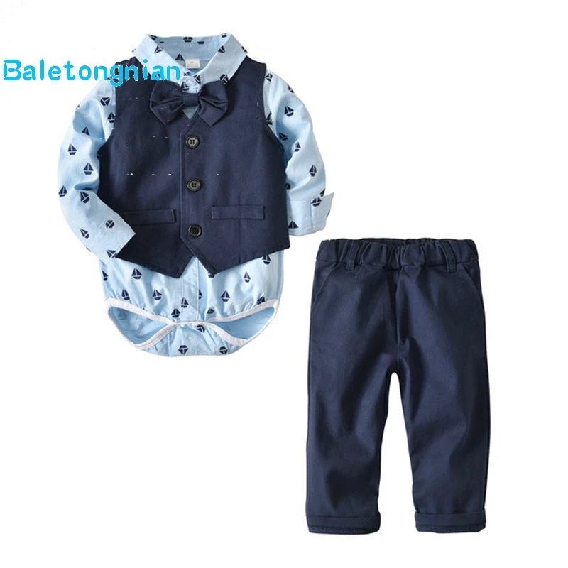 Newborn Boy Clothing Sets Cotton Gentleman 2019 Autumn Spring Fashion Plaid Rompers + Jeans + Vest Baby Clothes 0-24M
Newborn Boy Clothing Sets Cotton Gentleman 2019 Autumn Spring Fashion Plaid Rompers + Jeans + Vest Baby Clothes 0-24M