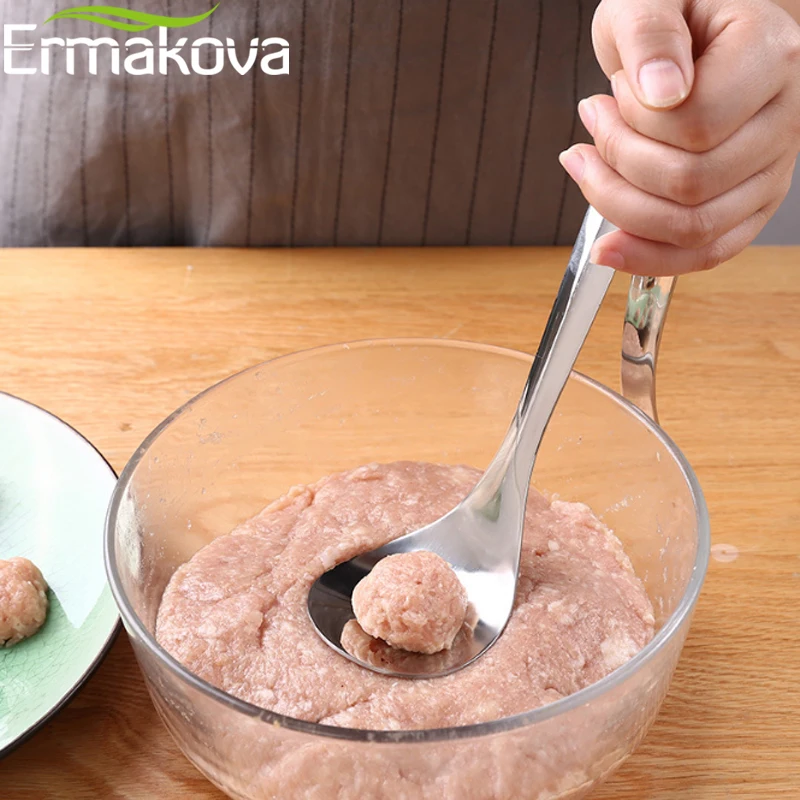 ERMAKOVA Meat Baller Spoon Stainless Steel Meatball Spoon Non-Stick Meat Ball Spoon Maker Scoop for Kitchen Spaghetti Cooking
ERMAKOVA Meat Baller Spoon Stainless Steel Meatball Spoon Non-Stick Meat Ball Spoon Maker Scoop for Kitchen Spaghetti Cooking