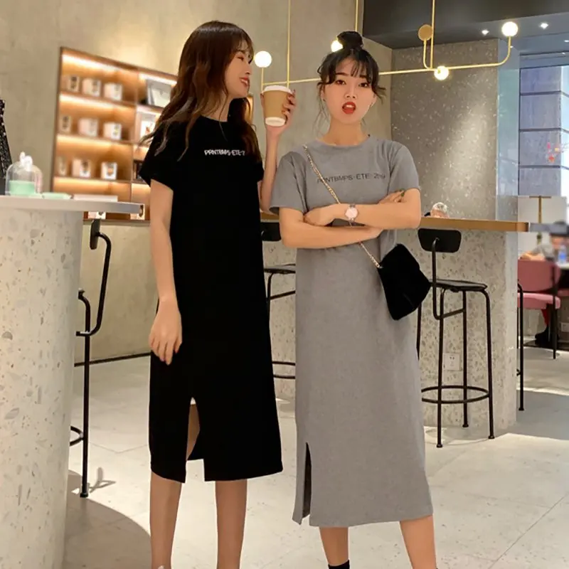 Women's T-shirt Dresses Vestidos 2019 Fashion Streetwear Letters Print Short Sleeve Dresses Casual Loose Clothes Women Dress
Women's T-shirt Dresses Vestidos 2019 Fashion Streetwear Letters Print Short Sleeve Dresses Casual Loose Clothes Women Dress